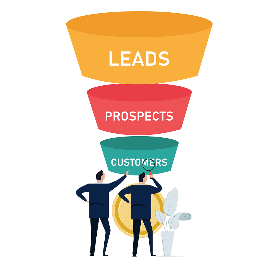 Optimize Sales Funnel Businessman Analyze Improve Business Conve
