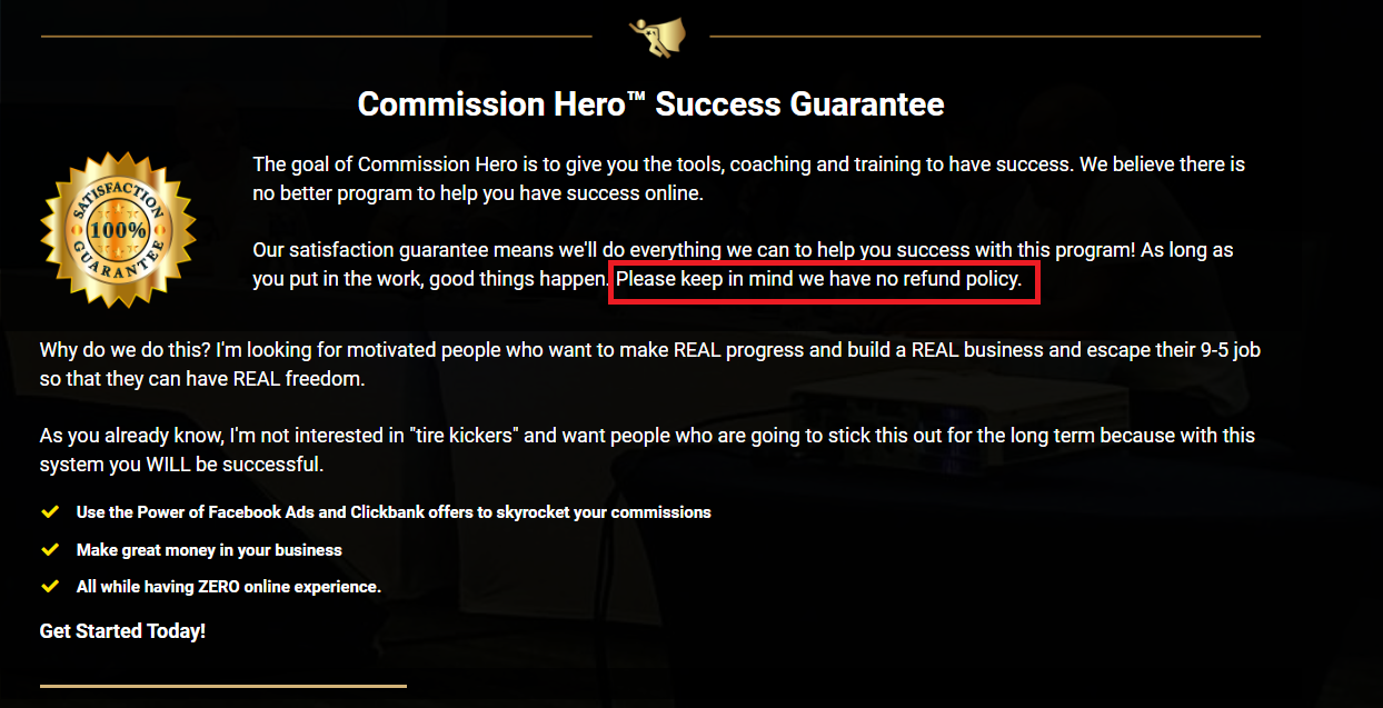 commission hero review summary 