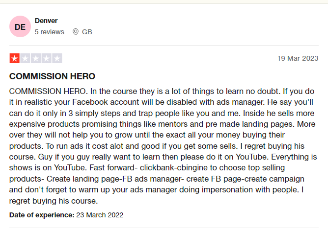 tp1 trust pilot review commission hero